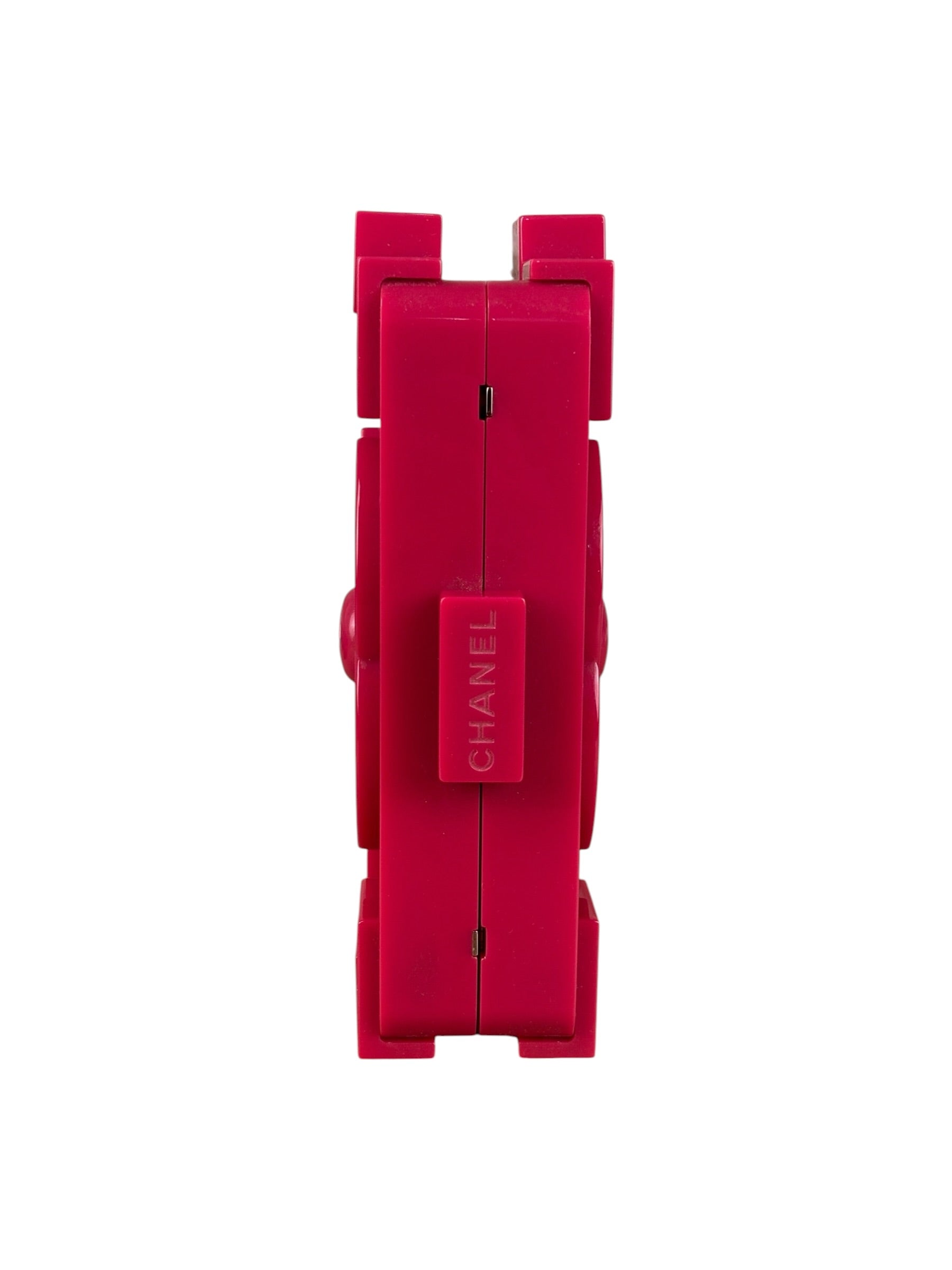 Chanel Rare Pink Plexi Brick Lego Clutch/Shoulder Bag 2014