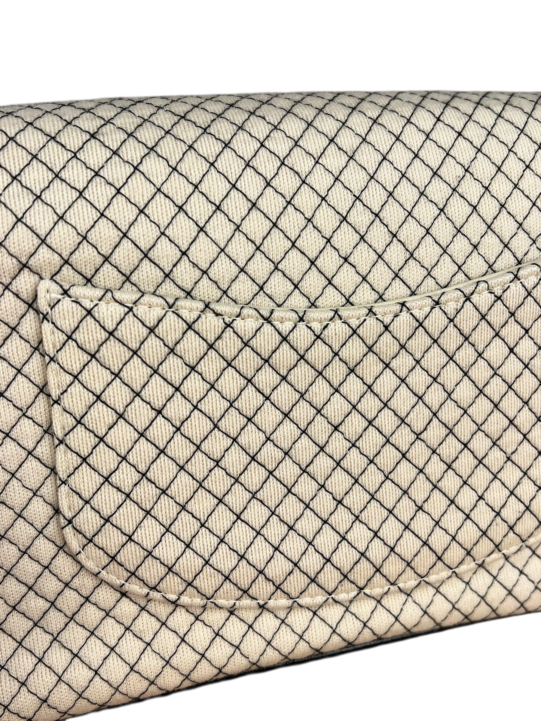 Chanel East West Beige Jersey Flap Bag 2002