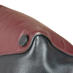 Prada Black/Burgundy Leather Shoulder Tote