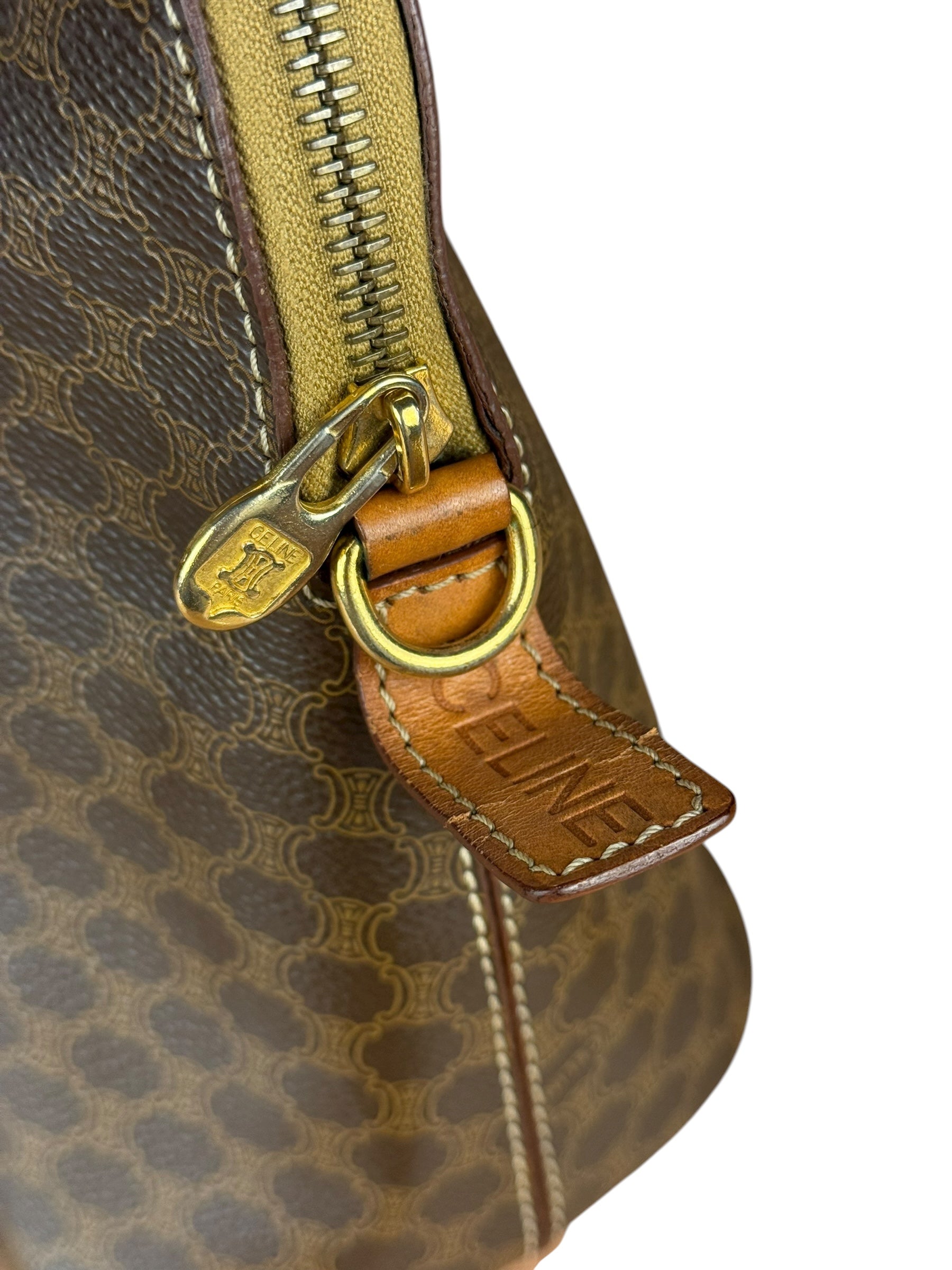 Celine Vintage Macadam Canvas Top Handle Bag