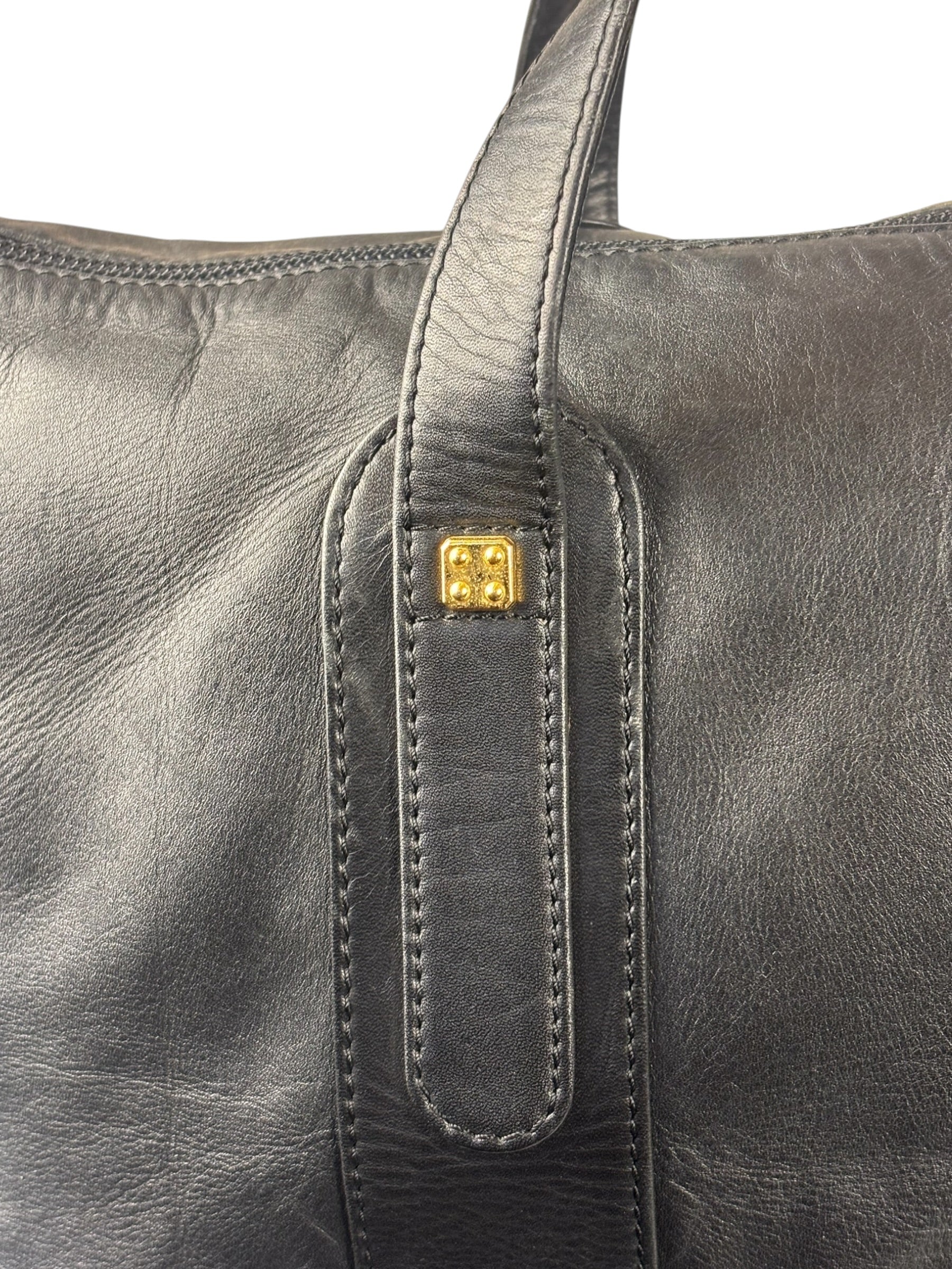 Loewe Vintage Black Calfskin Carryall Handbag