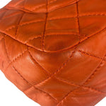 Chanel Orange Quilted Lambskin Flap Bag 2008