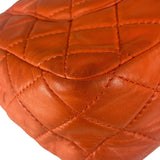 Chanel Orange Quilted Lambskin Flap Bag 2008