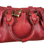 Chloe Red Leather Paddington Medium Satchel Two-Way Bag