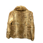 Vintage Brown/Ivory Rabbit Fur Coat