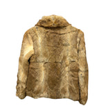 Vintage Brown/Ivory Rabbit Fur Coat