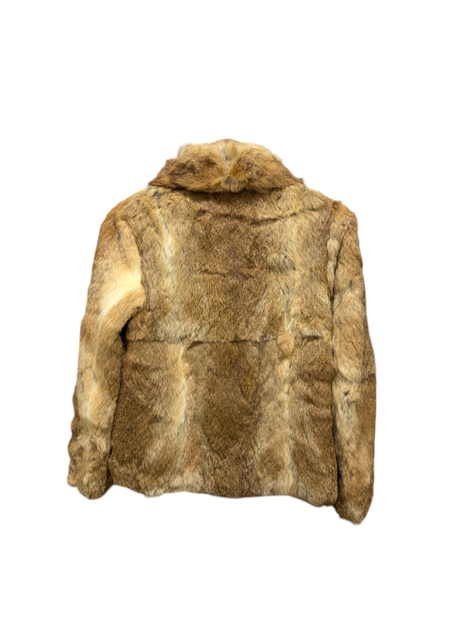 Vintage Brown/Ivory Rabbit Fur Coat