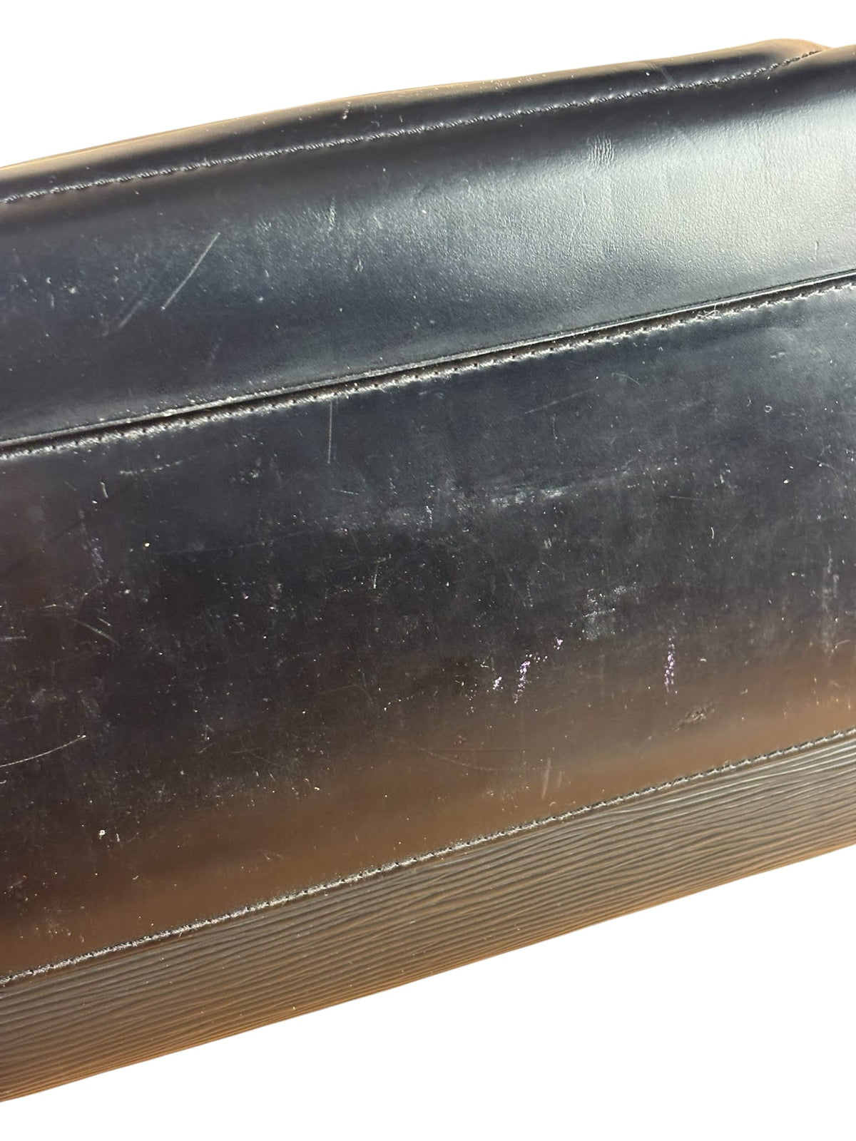 Louis Vuitton Black Epi Leather Montaigne Bowling Handbag GM