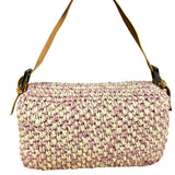 Fendi Raffia Crochet Baguette