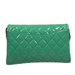 Chanel Green Quilted Patent Leather Flap Bag 2012