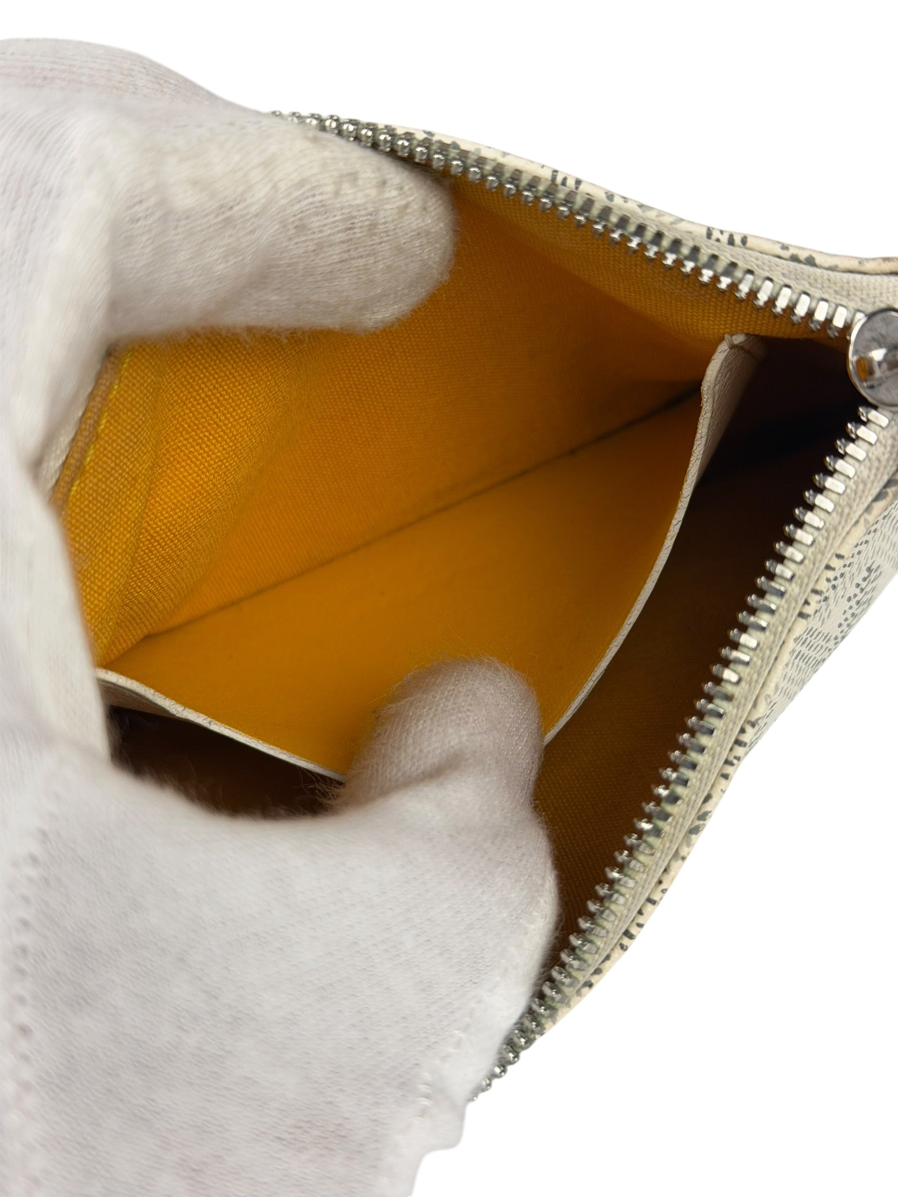 Goyard White Senat Mini Pouch