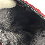 Prada Vintage Red Quilted Nylon Pouch MV599