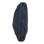 Fendi Vintage Navy Blue Leather Trim Mamma Baguette