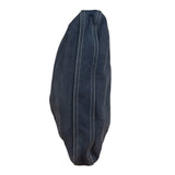 Fendi Vintage Navy Blue Leather Trim Mamma Baguette