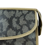 Yves Saint Lauren Vintage Gray Giraffe Printed Leather Clutch
