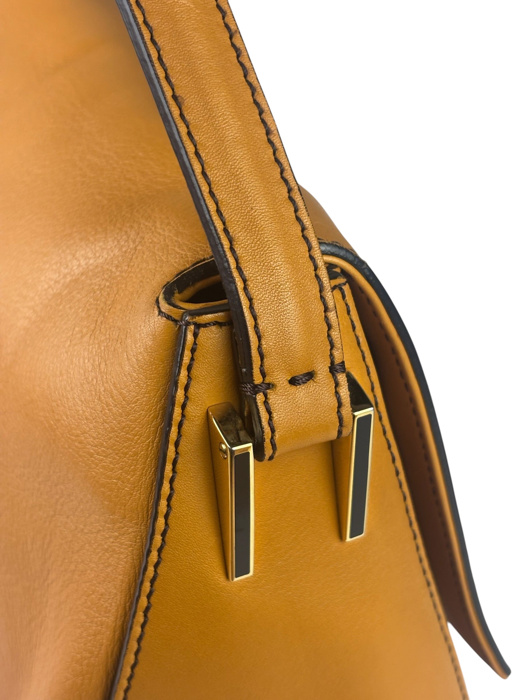Fendi Brown Leather Mamma Foreever Flap Baguette