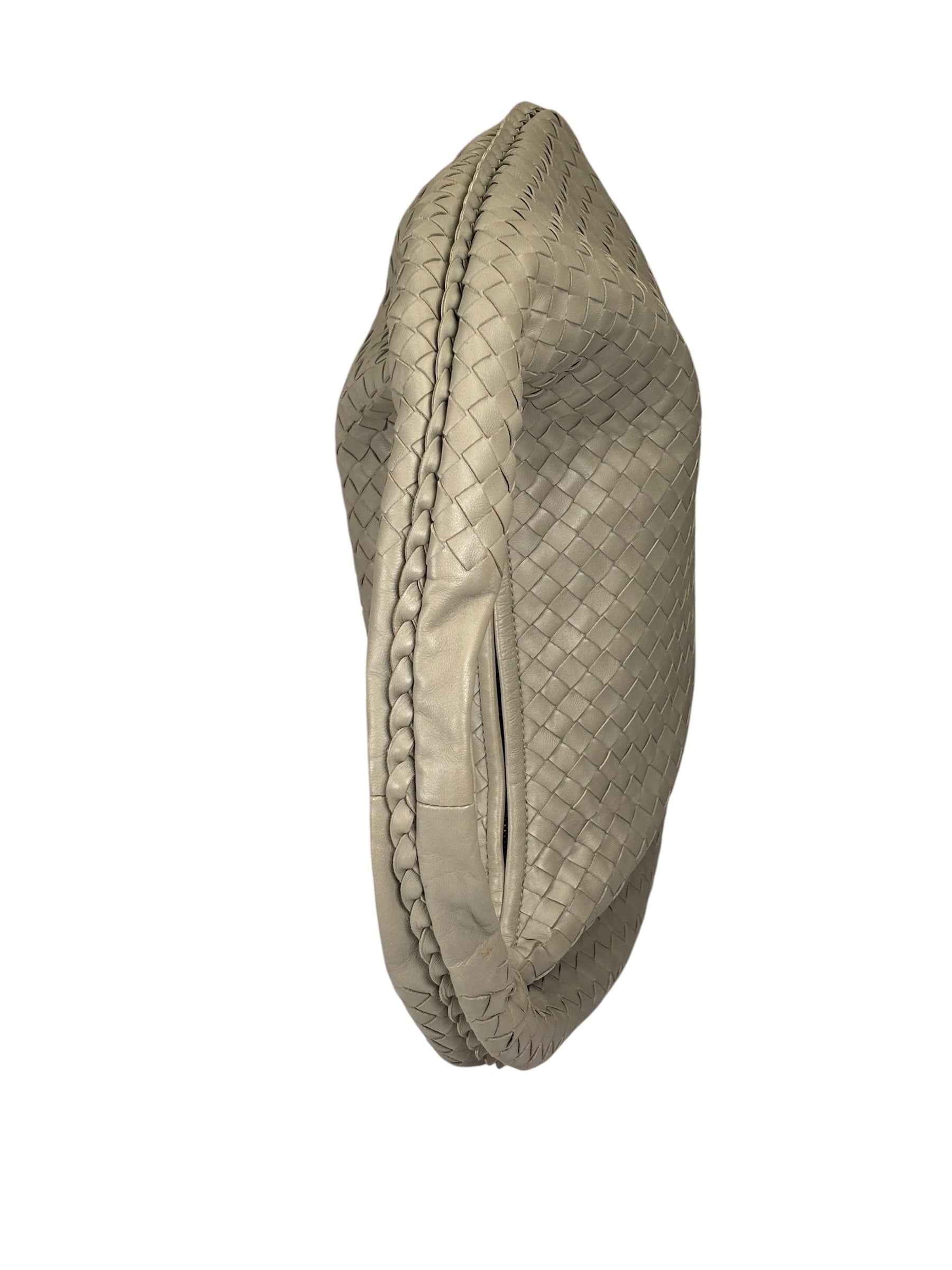 Bottega Veneta Grey Intrecciato Hobo Bag