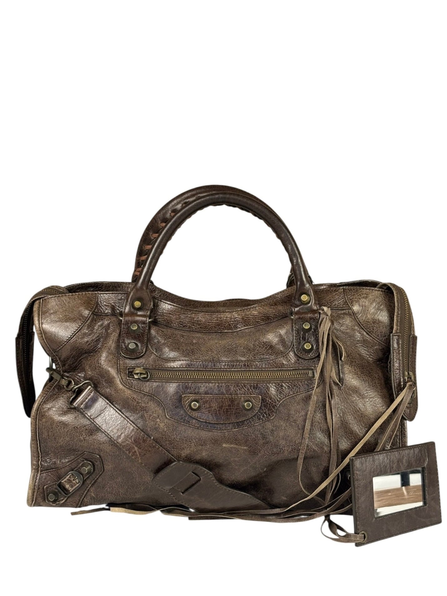 Balenciaga Brown Leather Medium Le City Two-Way Bag