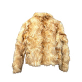 Vintage Camel Shag Fur Coat