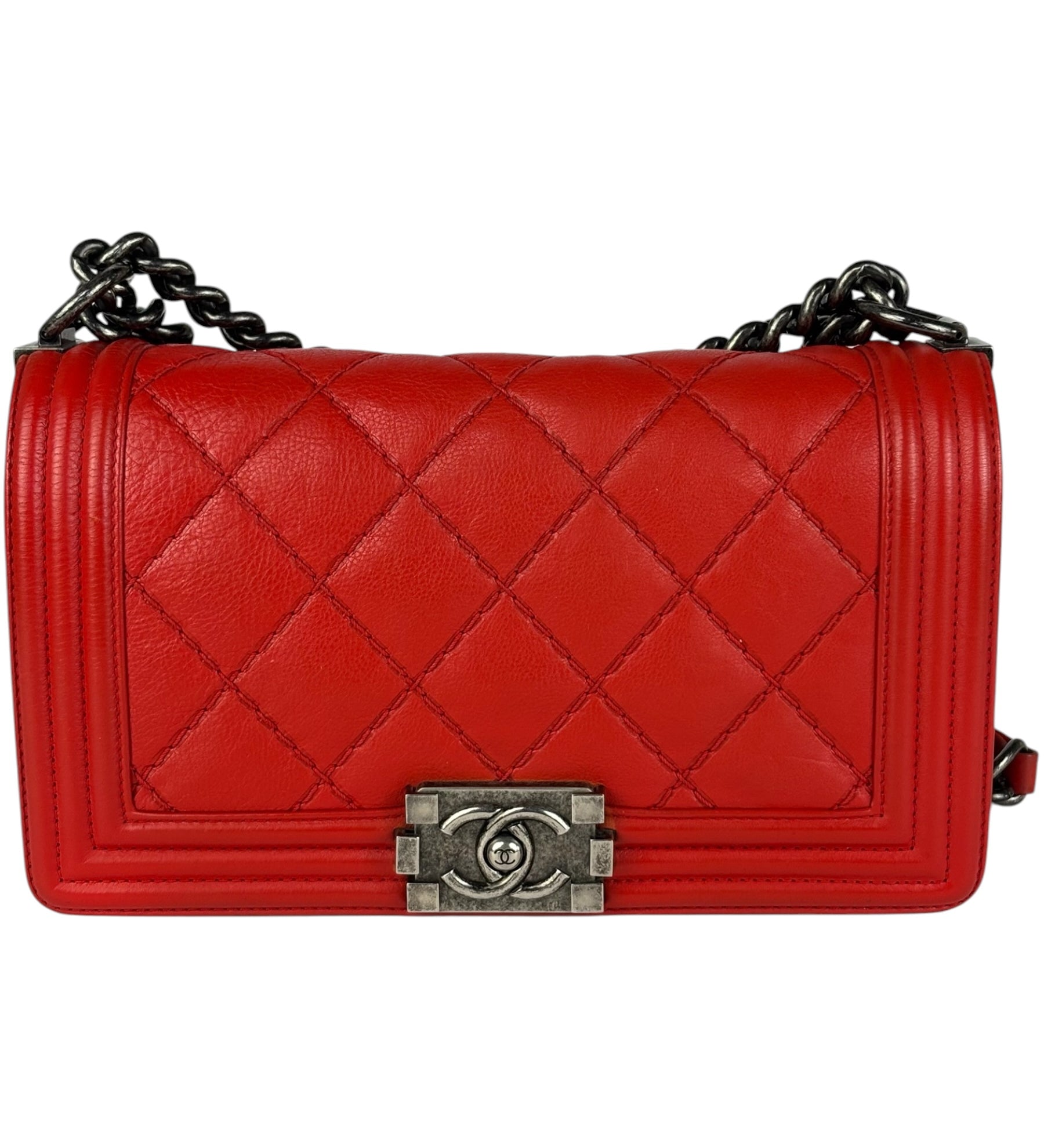 Chanel Leather Wild Stitch Medium Boy Bag 2013-2014