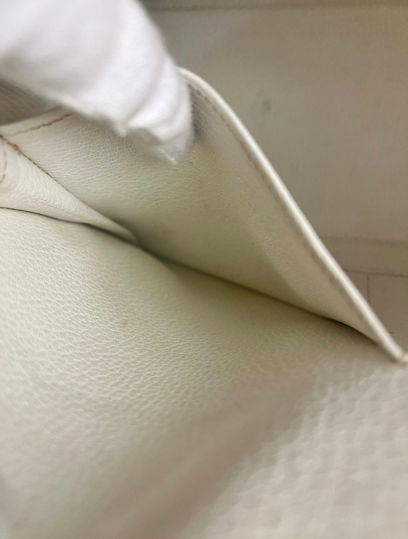 Hermes Kelly 32 White Clemence Leather Handbag 2008