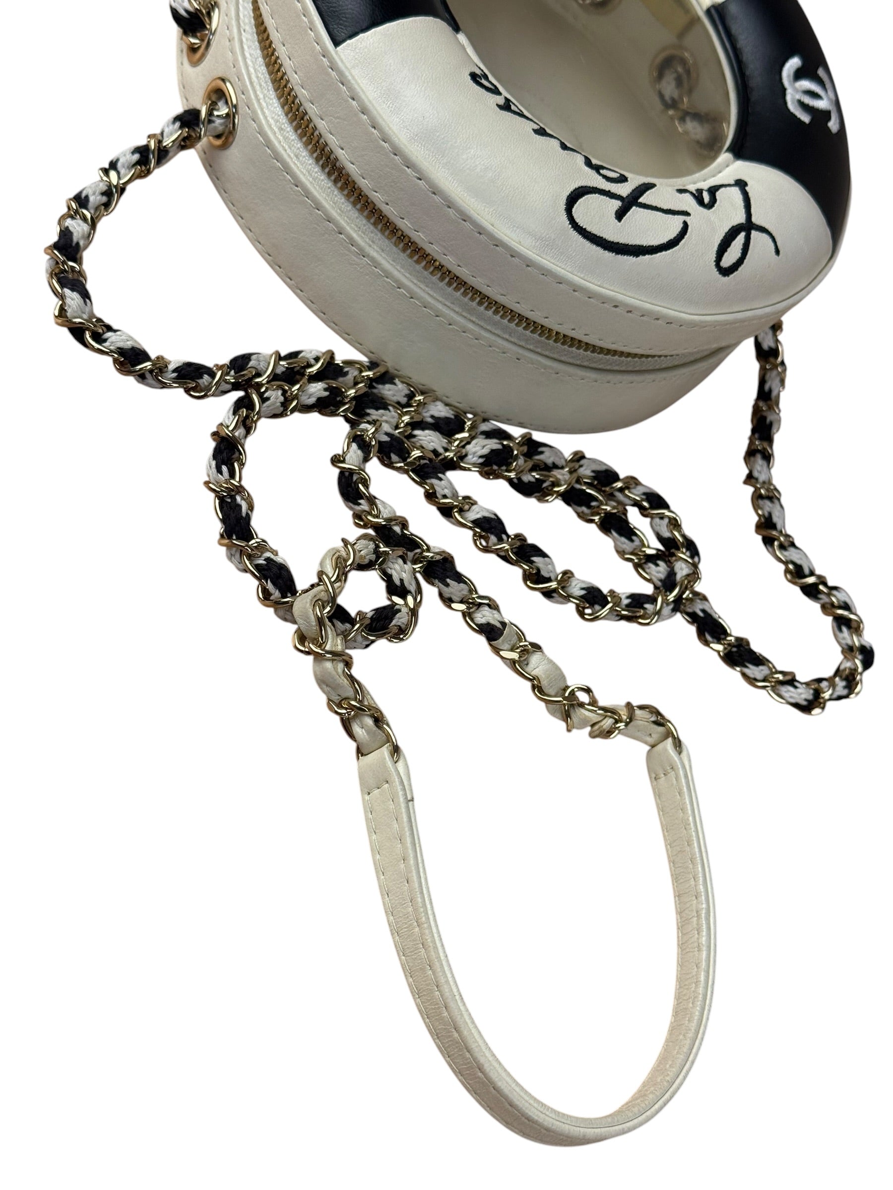Chanel Limited Edition Lifesaver Round Crossbody Black 2017
