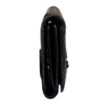 Hermes Vintage Black Box Leather Julia Compact Wallet 1995