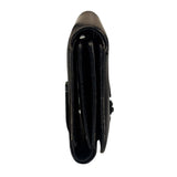 Hermes Vintage Black Box Leather Julia Compact Wallet 1995