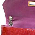 Chanel Burgundy Patent Leather Mademoiselle Bijoux Chain Flap Bag 2008