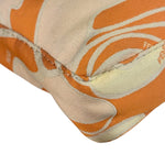 Fendi Orange Leather Trim/Satin Swirl Print Mini Baguette