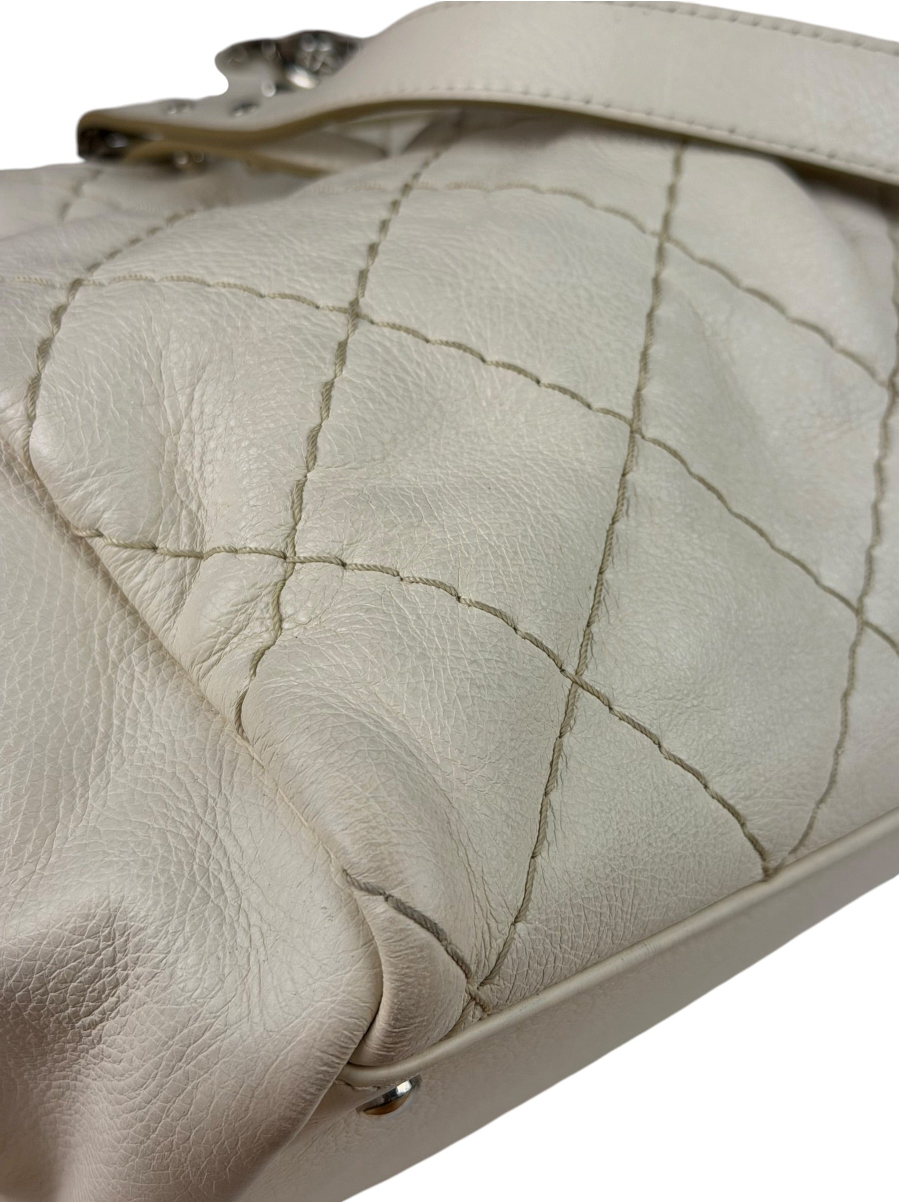 Chanel Beige Quilted Leather Tote 2009