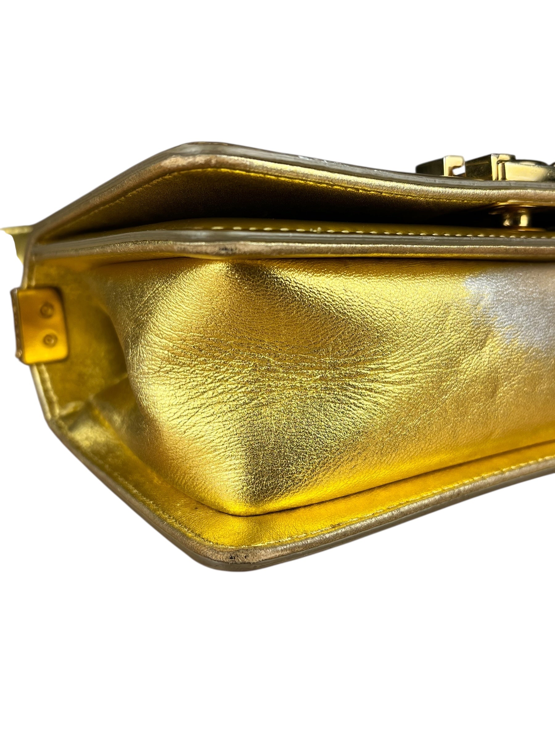 Chanel Gold Metallic CC Boy Bag 2014