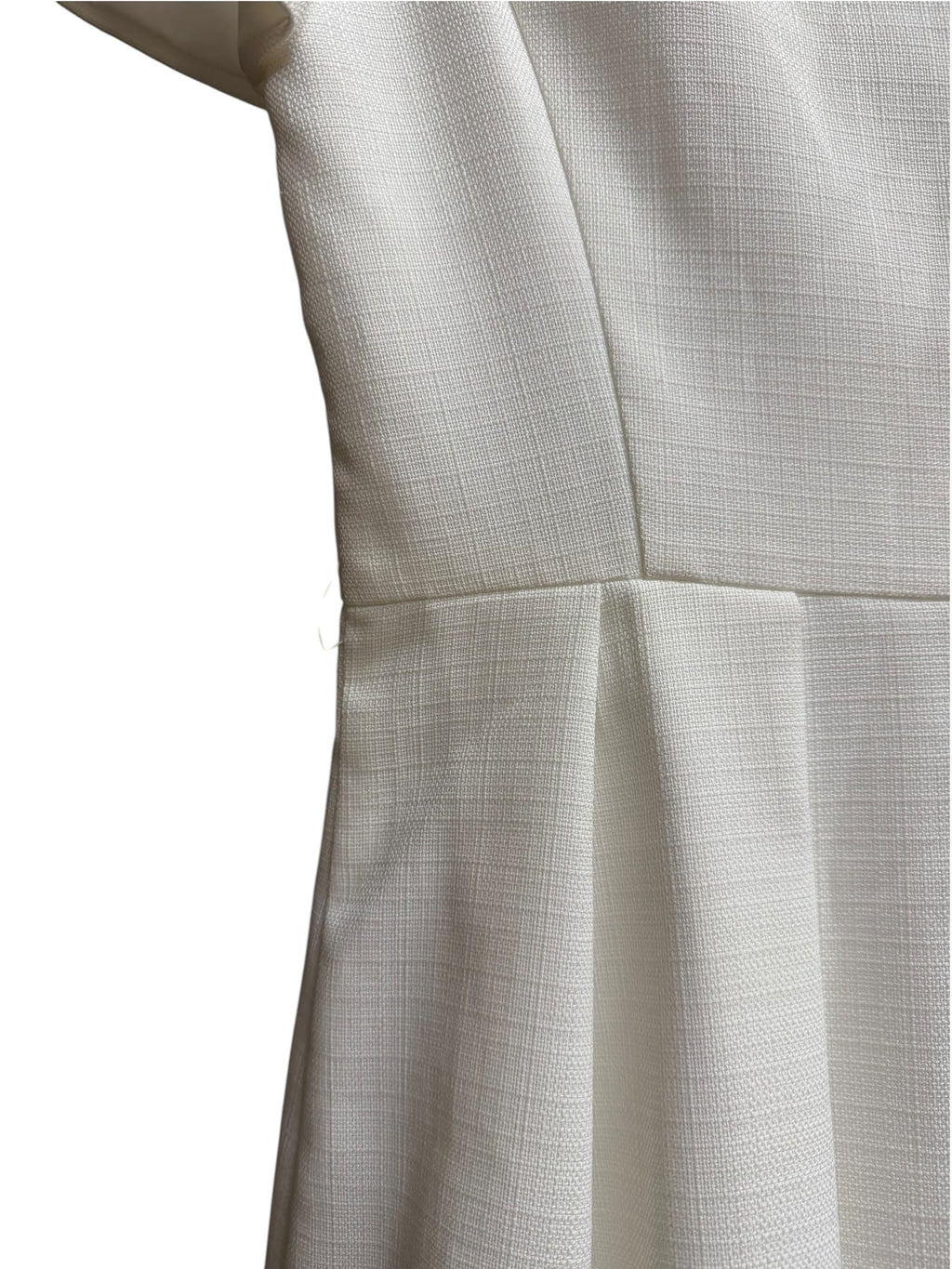 Laisse Passe White/Navy Floral Trim Dress