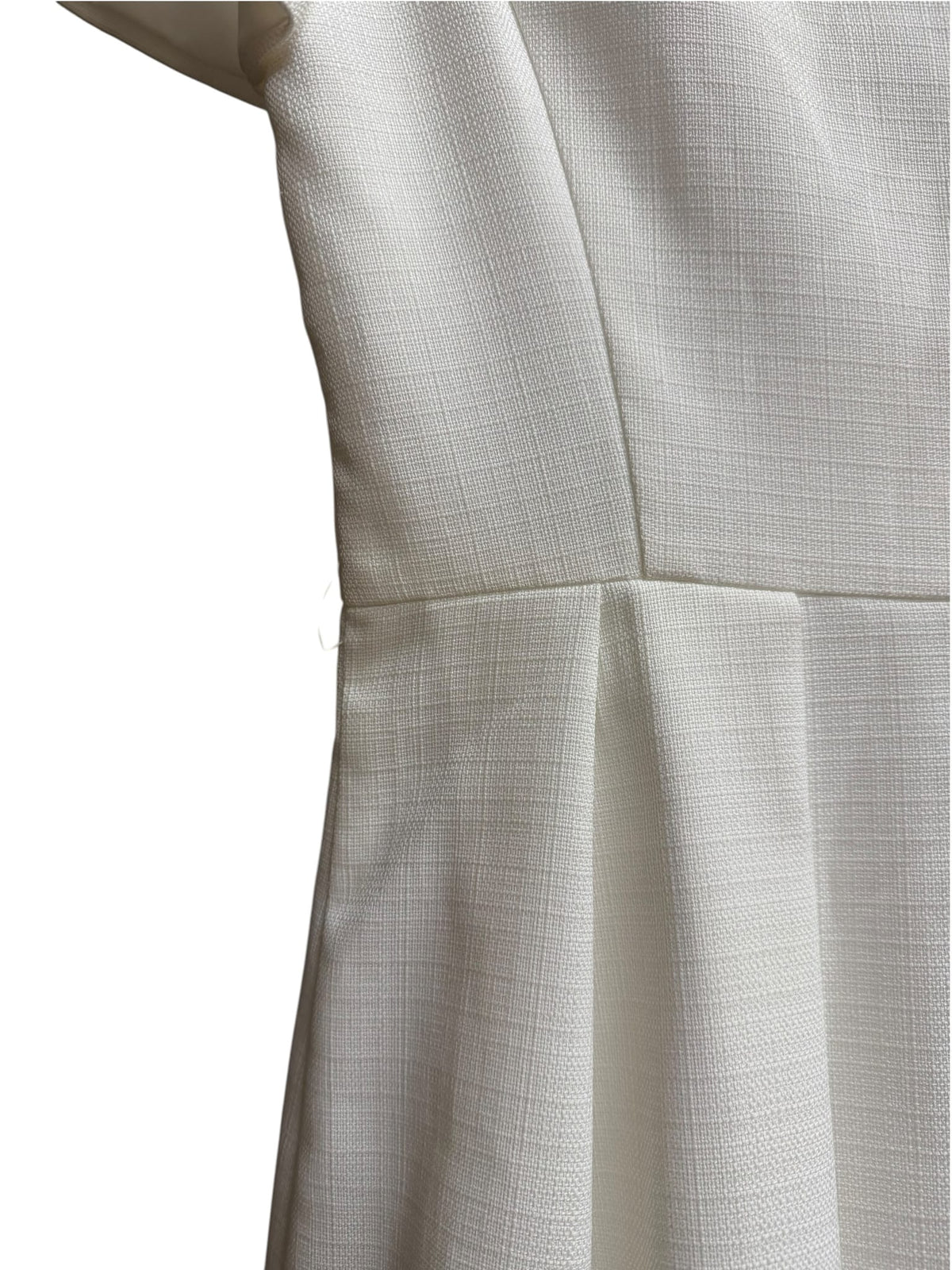Laisse Passe White/Navy Floral Trim Dress