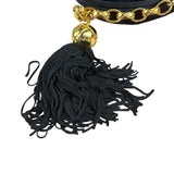 Chanel Black Satin Quilted Chain Clutch 2019