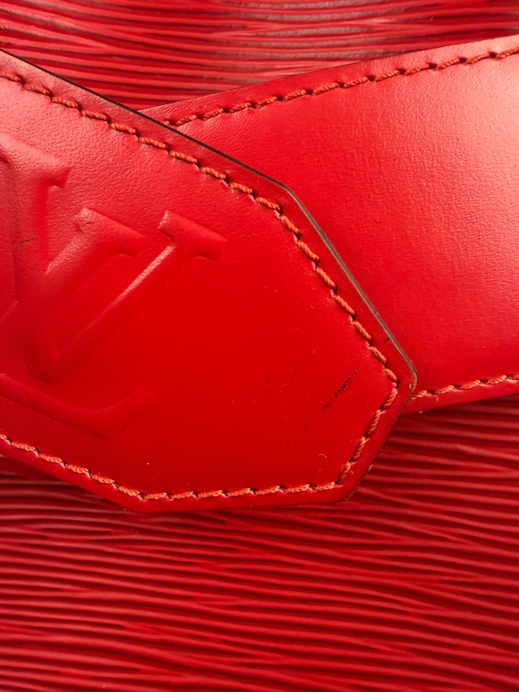 Louis Vuitton Red Epi Leather Castilian Sac D'Epaule Shoulder Bag