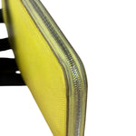 Hermes Yellow Leather Silk'In Classique Long Wallet