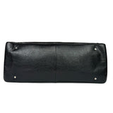 Balenciaga Black Leather Moto Bridge Zip Overnight Tote