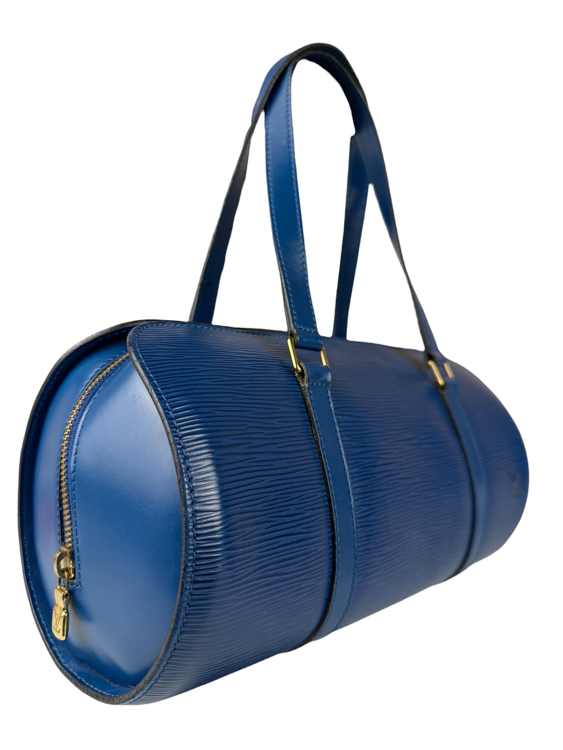 Louis Vuitton Blue Epi Soufflot Handbag