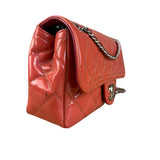 Chanel Pink Patent Quilted Small Coco Shine Flap Bag 2014