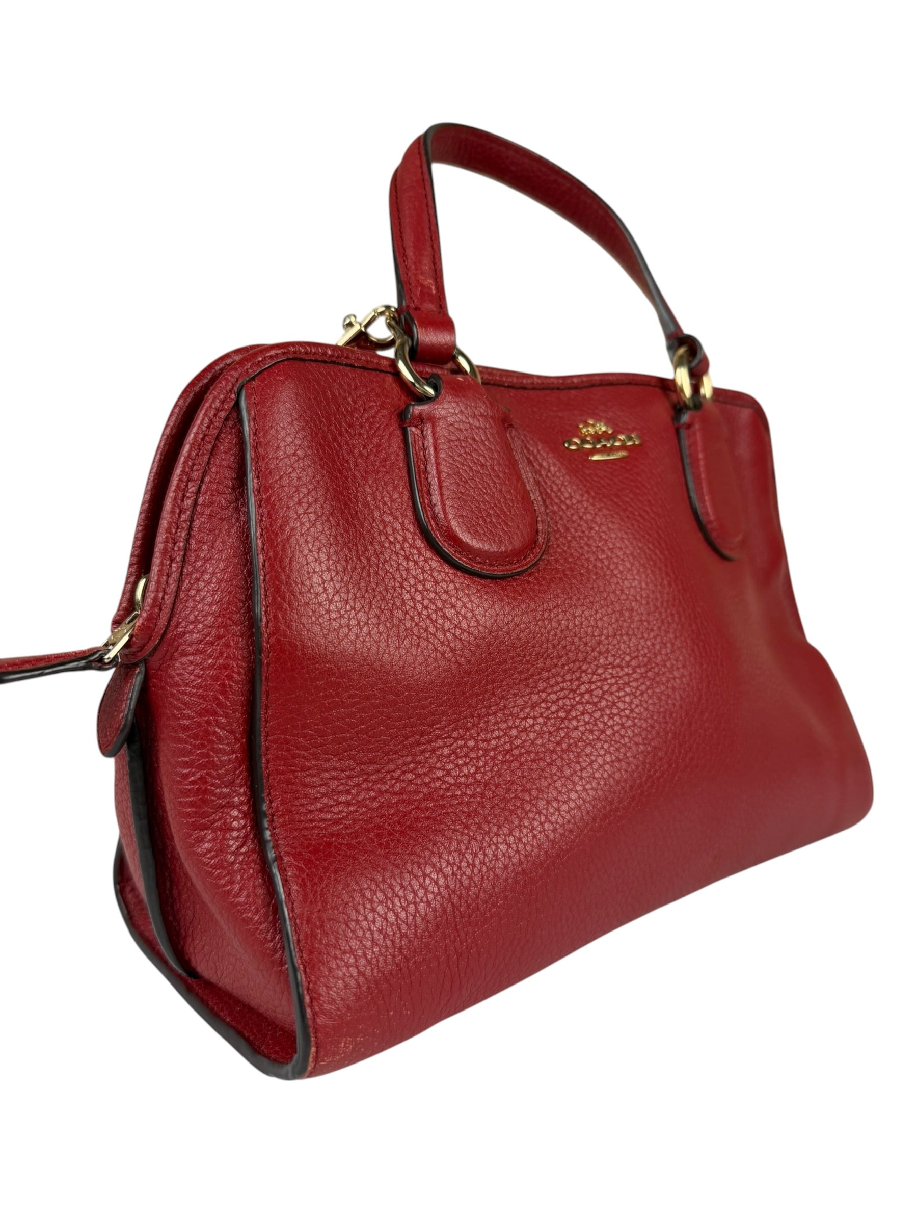 Coach Red Leather Mini Rowan Two-Way Bag