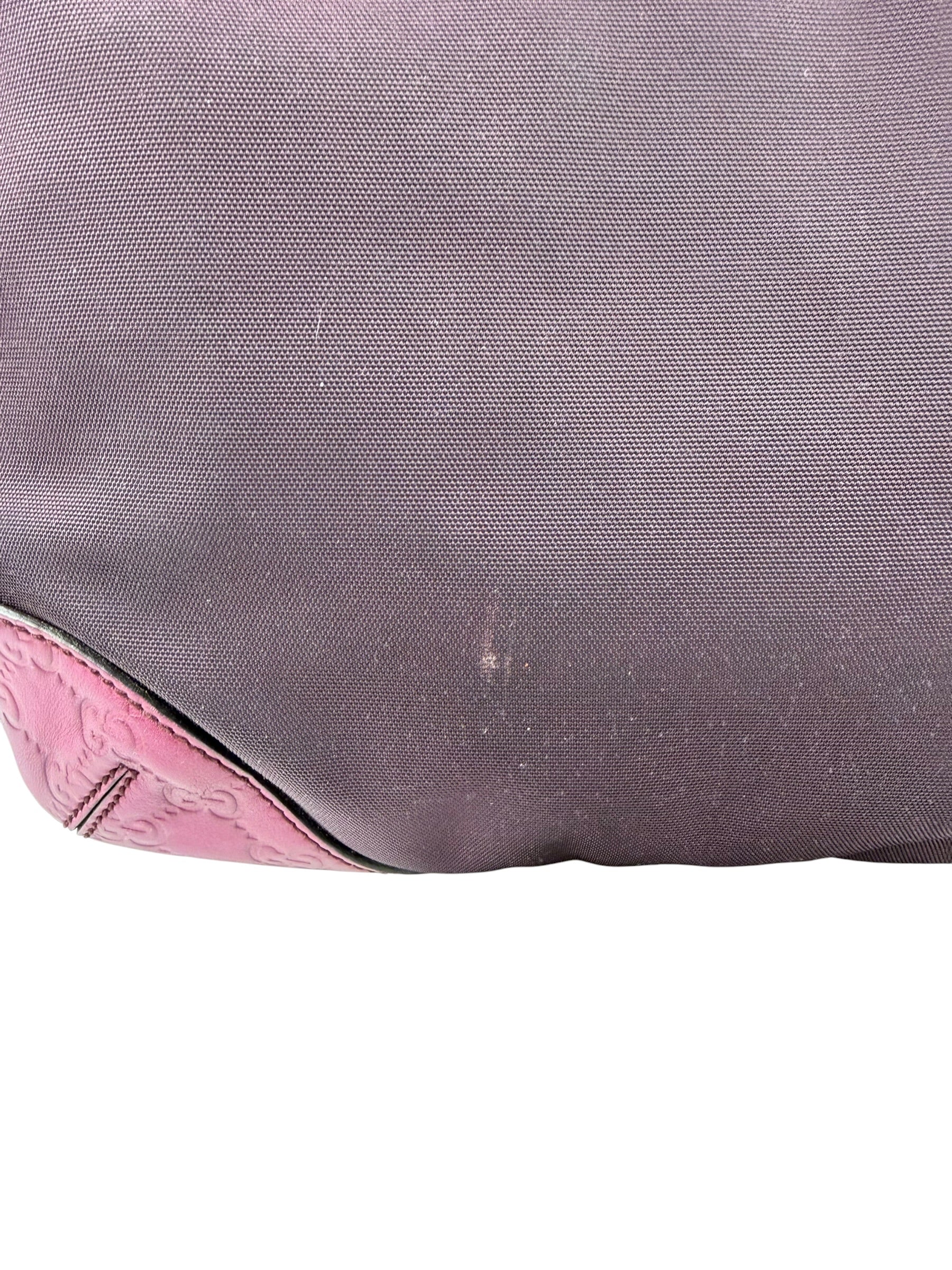 Gucci Vintage Purple Canvas Shoulder/Hobo Bag