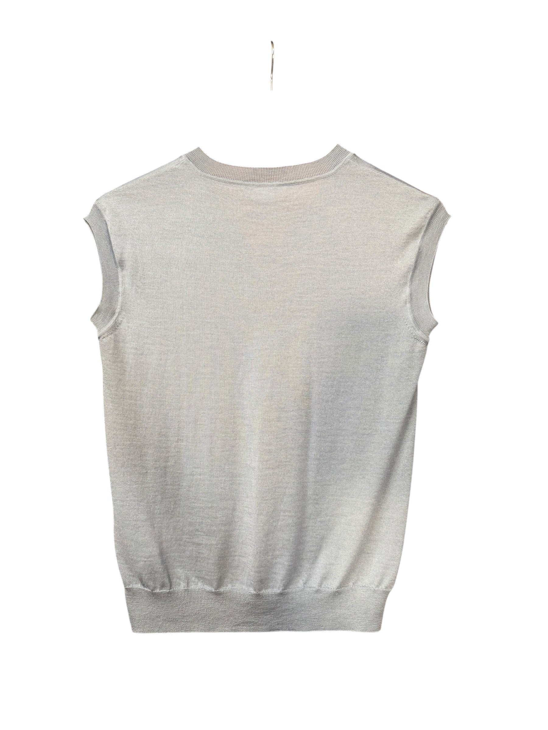 Hermes Vintage Blue Cashmere/Silk Sweater Vest