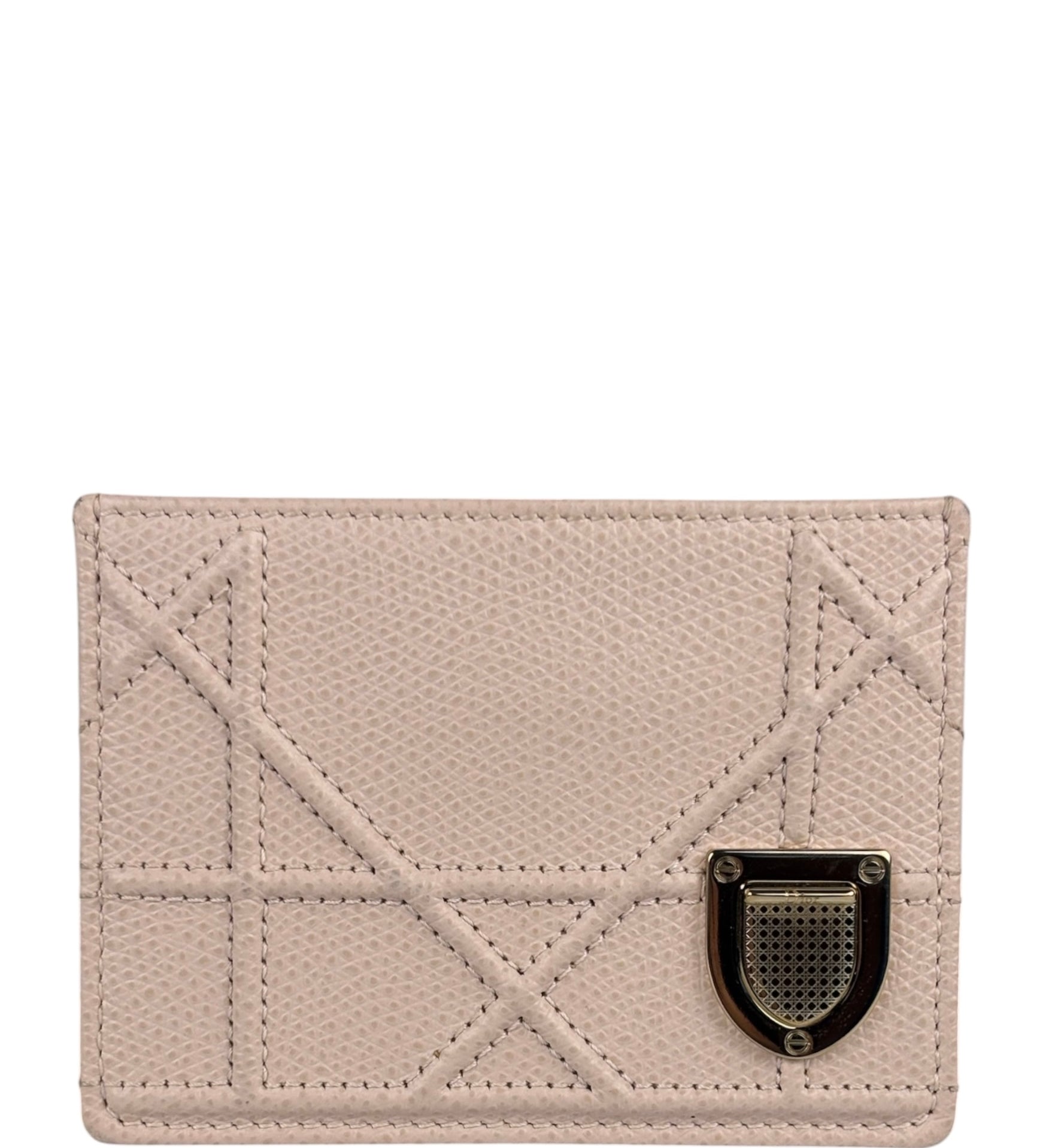 Christian Dior Nude Pink Leather Card Holder