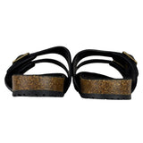 Yves Saint Laurent Black Jimmy Pony Hair Falt Sandal