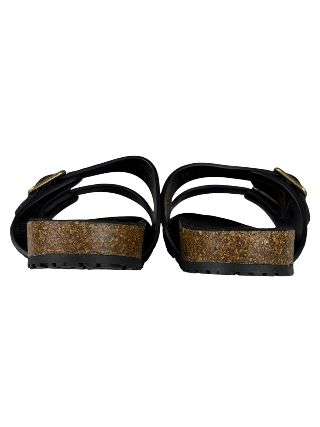 Yves Saint Laurent Black Jimmy Pony Hair Falt Sandal