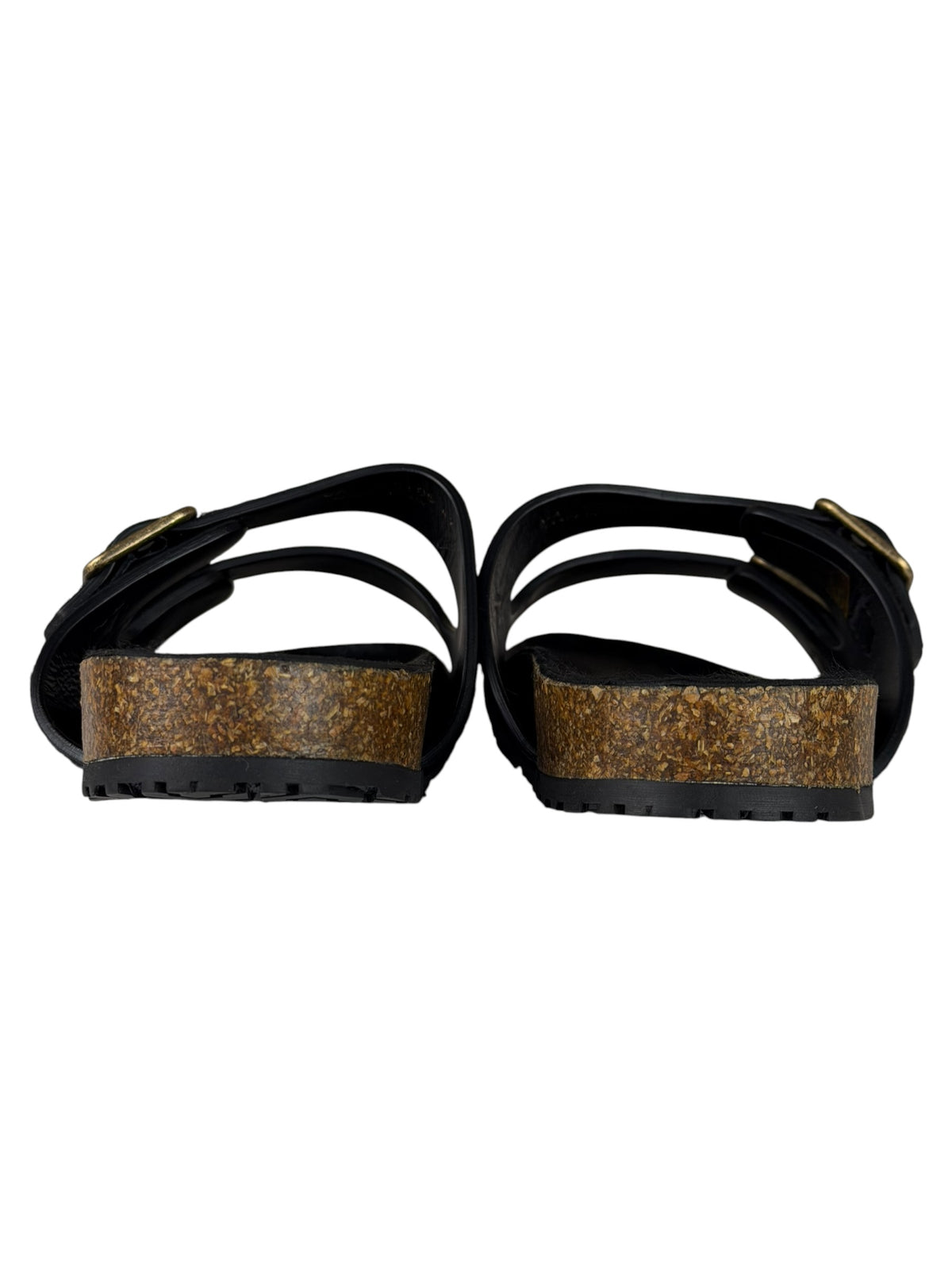 Yves Saint Laurent Black Jimmy Pony Hair Falt Sandal