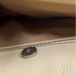Christian Dior Cream Leather Saddle Shoulder Bag