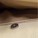 Christian Dior Cream Leather Saddle Shoulder Bag