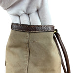 Prada Vintage Jacquard Logo Tote Brown